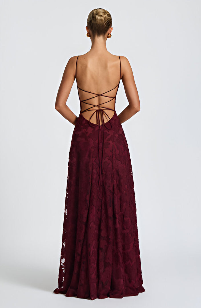 Francisa | Long Dress with Lace Bodice