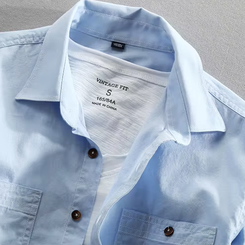 Shigoto | Cotton Long Sleeve Button-Up Shirt