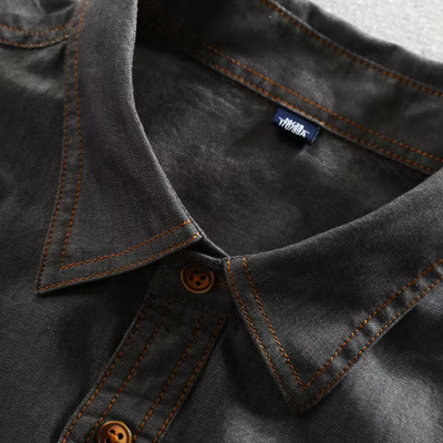 Shigoto | Cotton Long Sleeve Button-Up Shirt