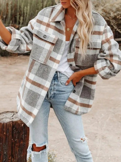 Charlotte | Plaid Overshirt Coat