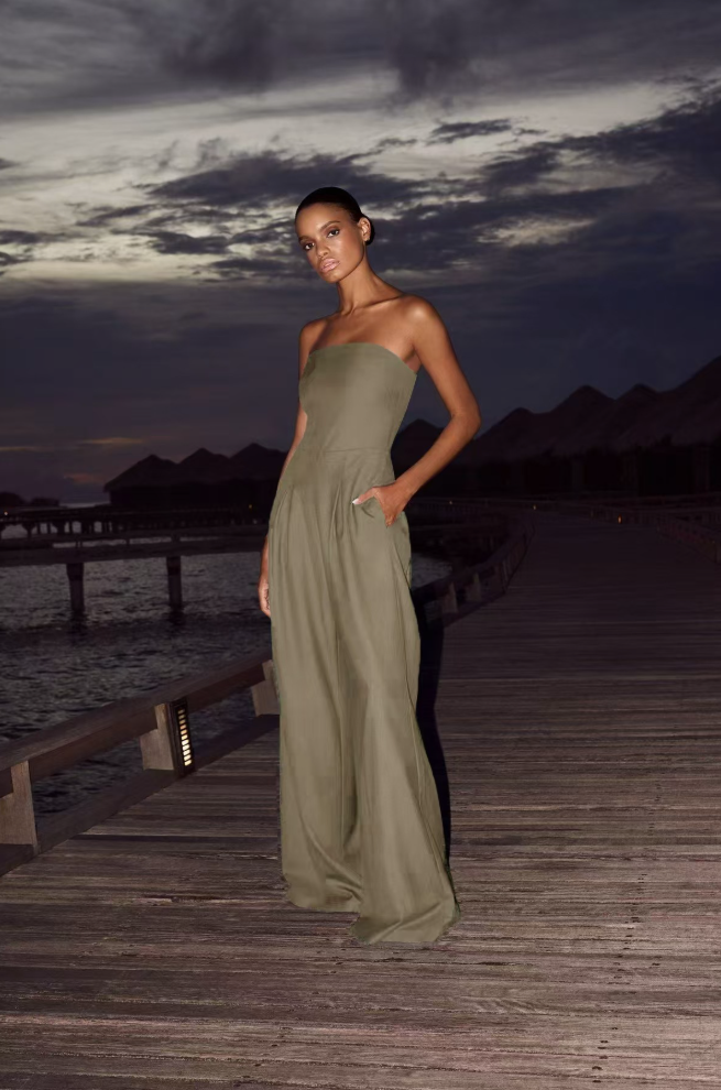 Renata | Elegant Strapless Jumpsuit
