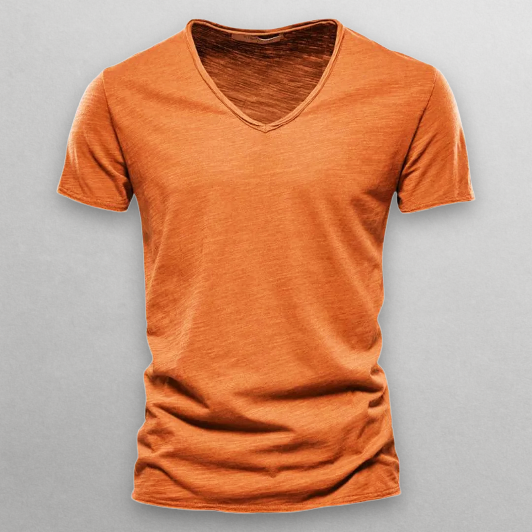 Shinari | V-neck Cotton T-Shirt