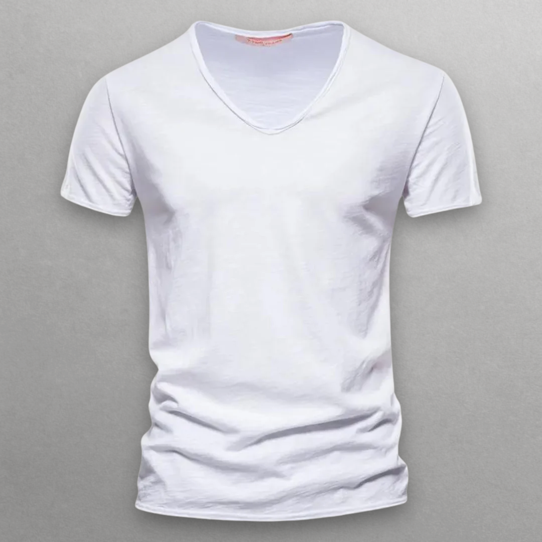 Shinari | V-neck Cotton T-Shirt