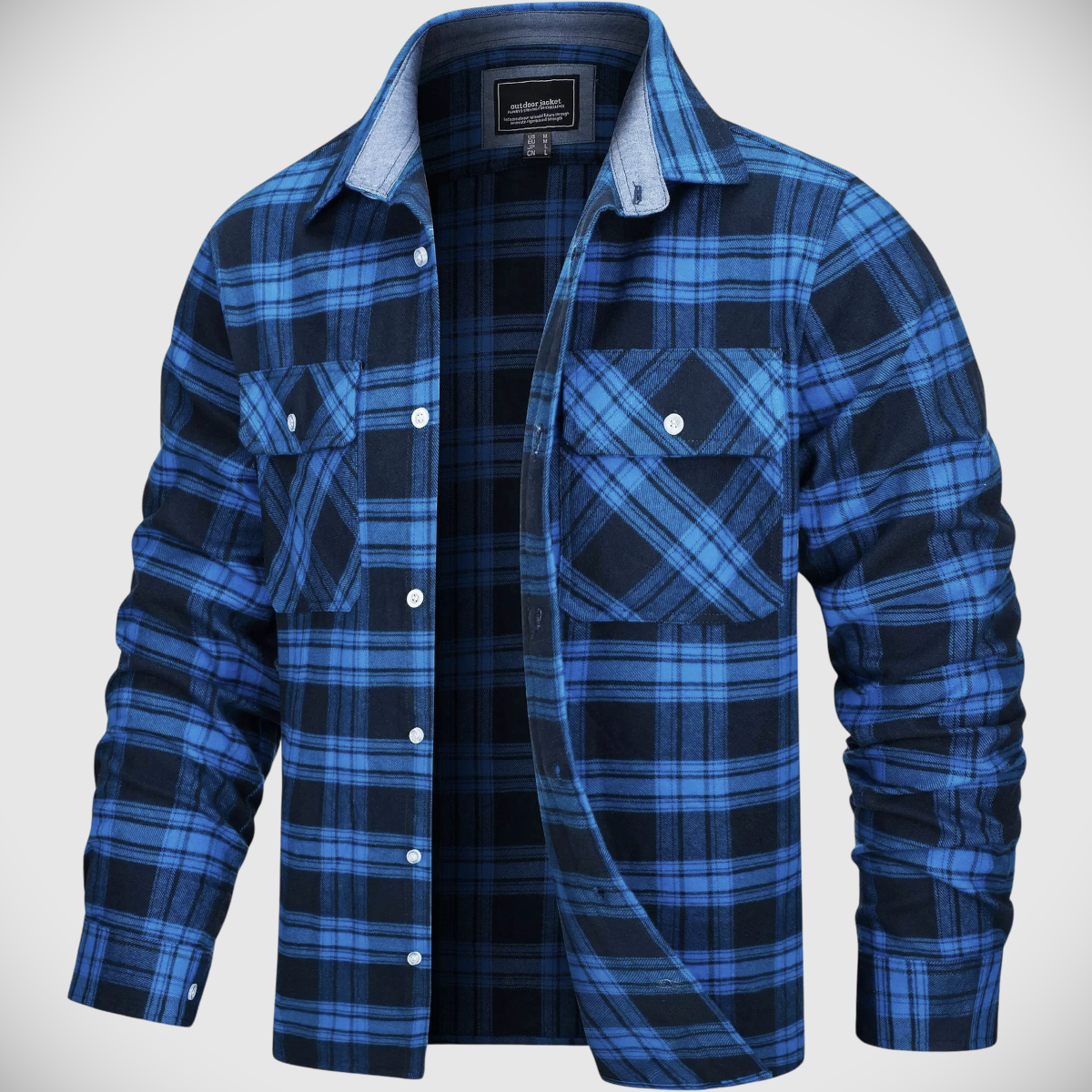 Northwoods | Plaid Flannel Button-Up Shirt Jacket