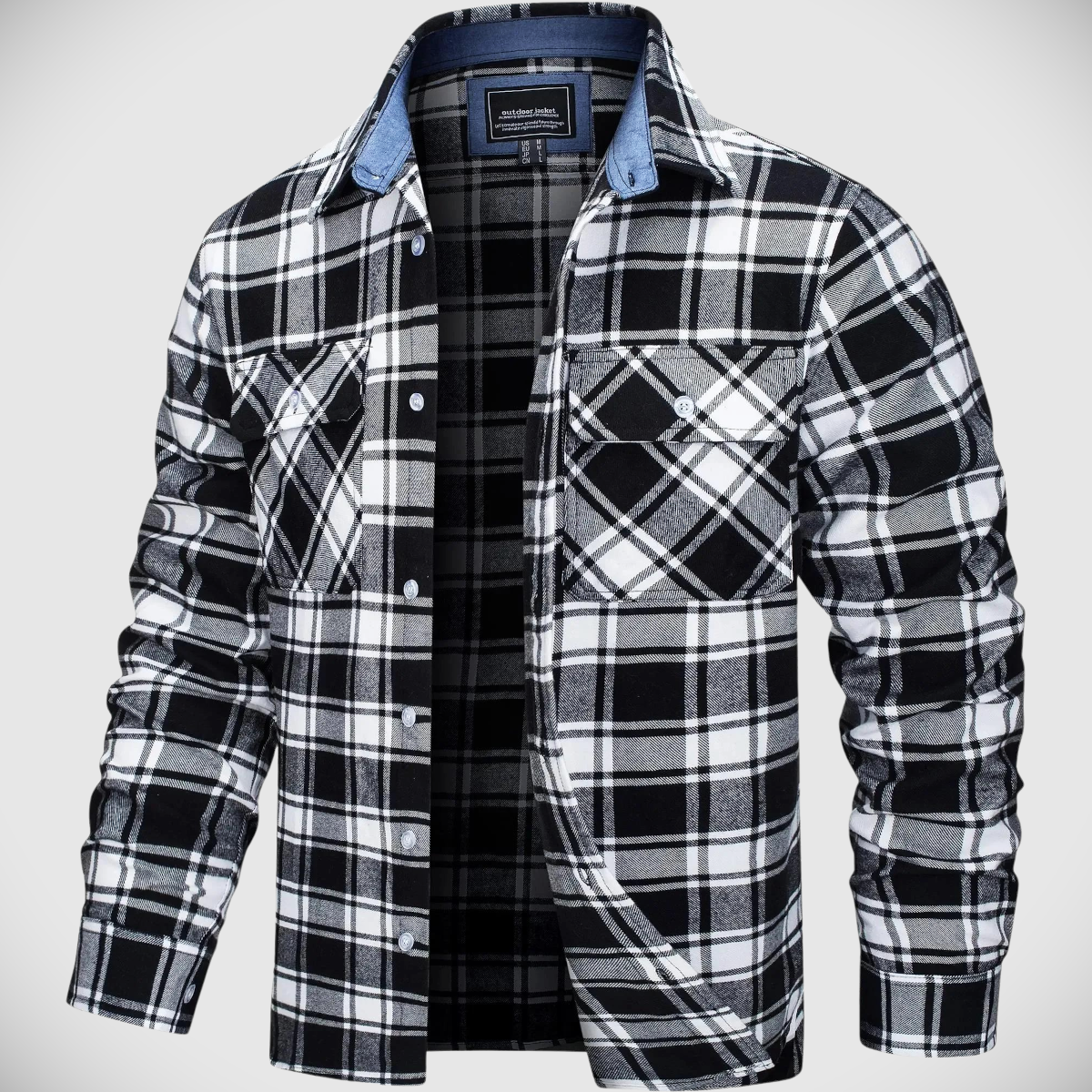 Northwoods | Plaid Flannel Button-Up Shirt Jacket
