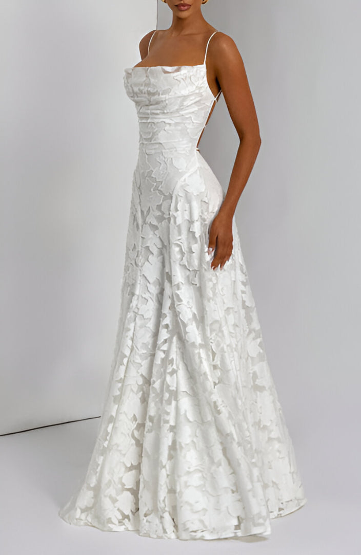 Francisa | Long Dress with Lace Bodice