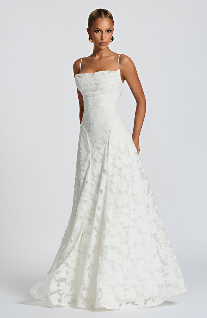 Francisa | Long Dress with Lace Bodice