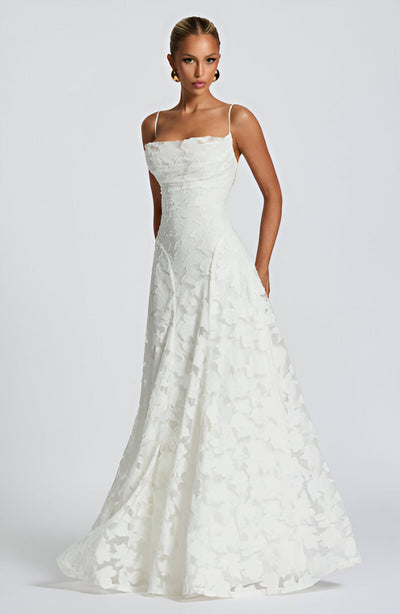 Francisa | Long Dress with Lace Bodice