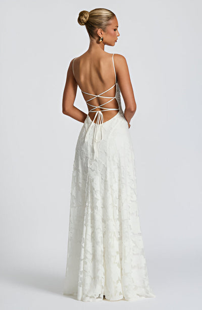 Francisa | Long Dress with Lace Bodice