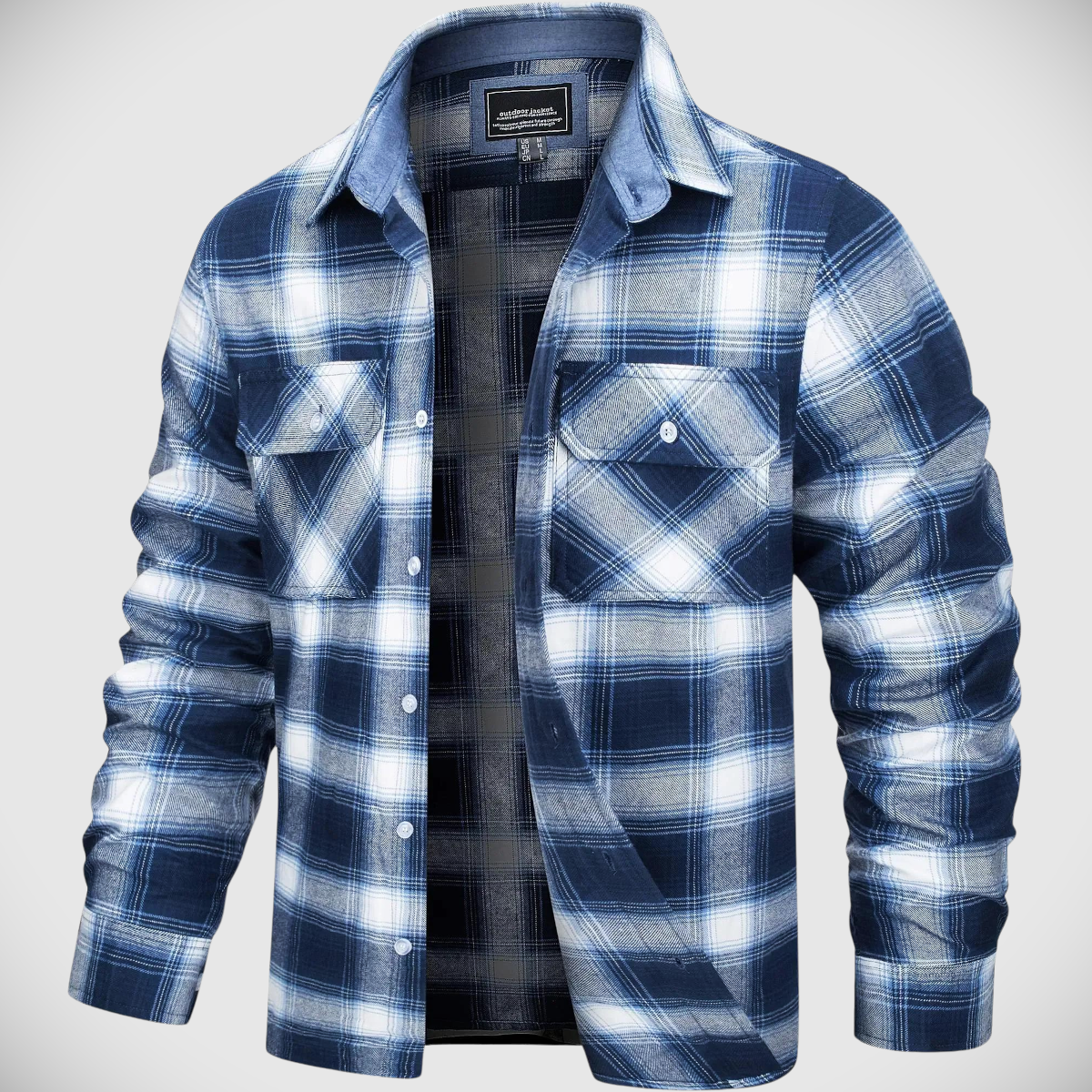 Northwoods | Plaid Flannel Button-Up Shirt Jacket