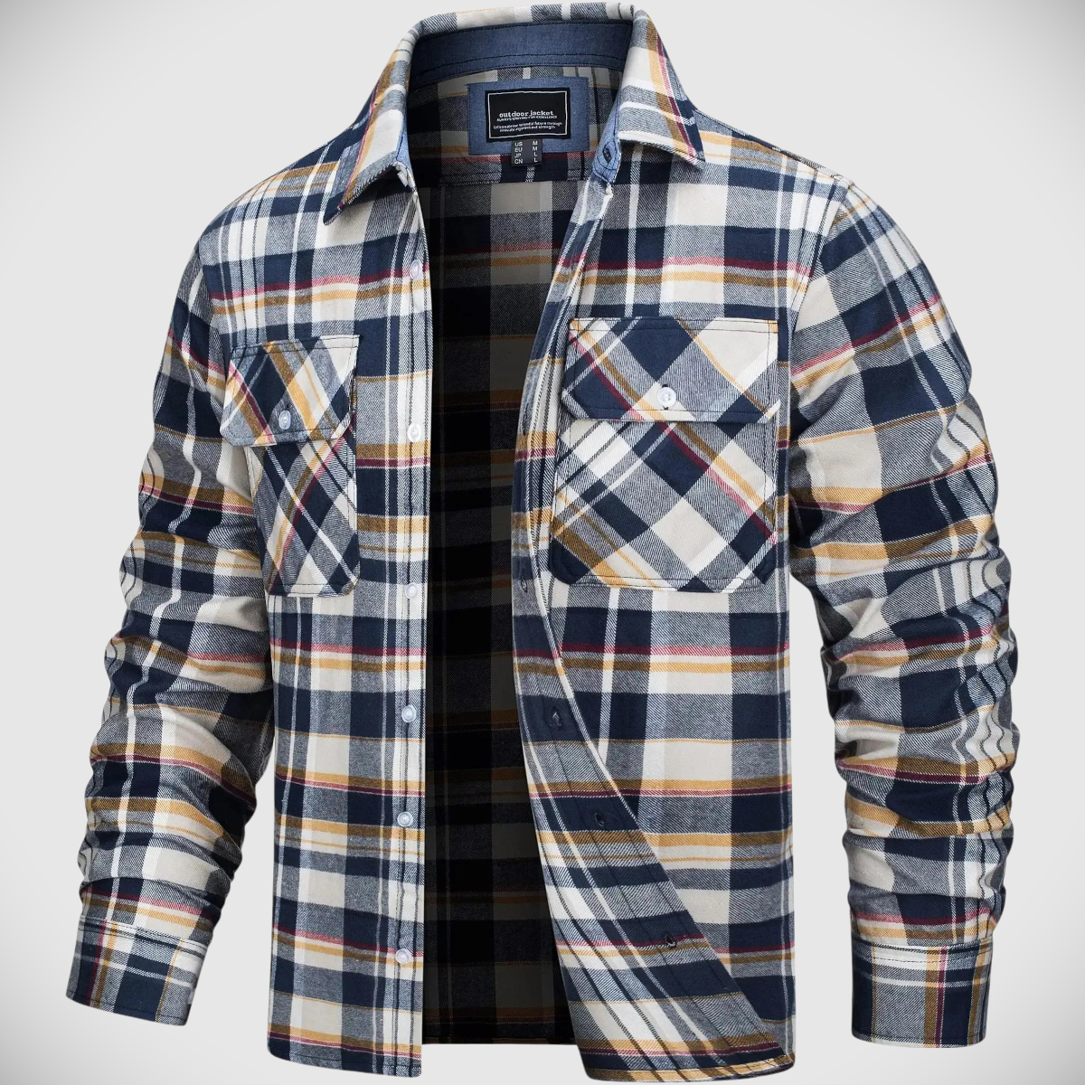Northwoods | Plaid Flannel Button-Up Shirt Jacket